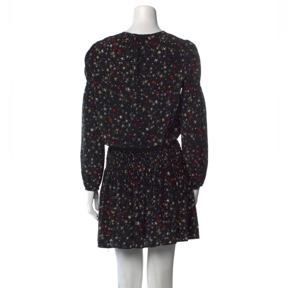 Anine Bing 100% Silk Dress Black with Stars Size Small - Picture 2 of 7